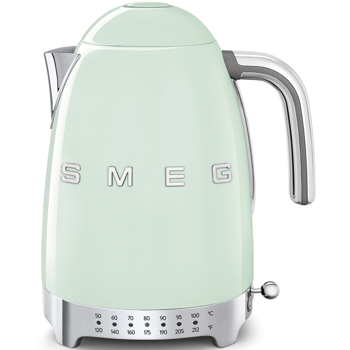 Smeg 50's Retro Design KLF04PGUS Electric Variable Temperature Kettle 56 oz. in Pastel Green