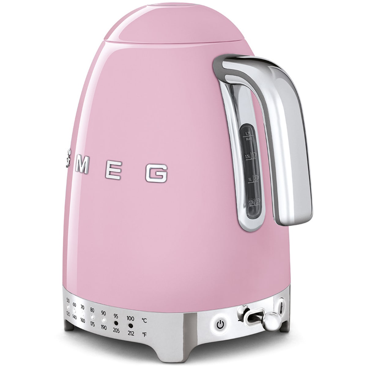 Smeg 50's Retro Design KLF04PKUS Electric Variable Temperature Kettle 56 oz. in Pink