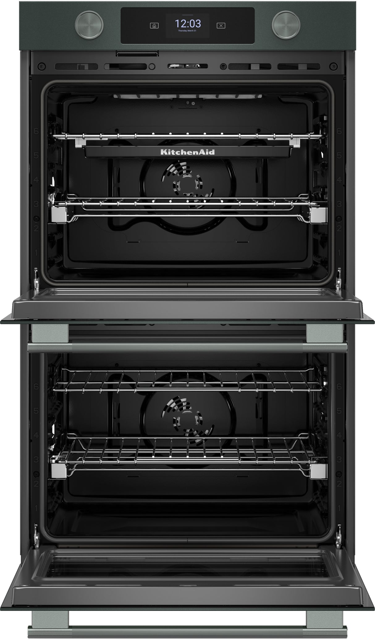 KitchenAid KOED930SJP 30 Inch Double Wall Oven Juniper angled view