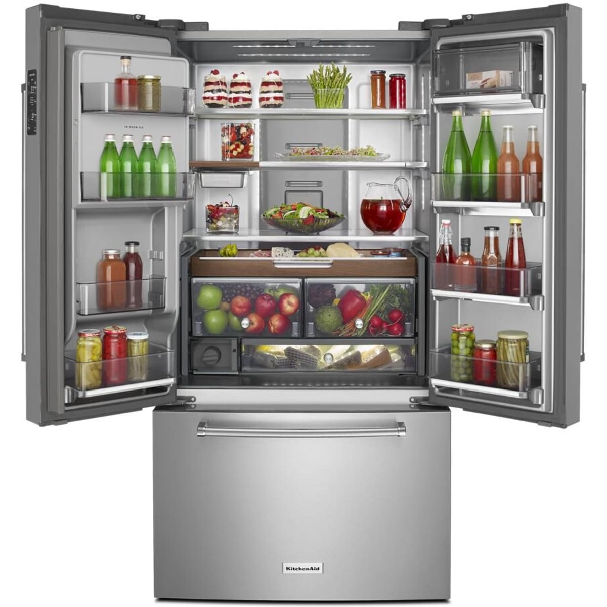 KitchenAid KRFC704FPS 36 in. 23.8 cu. ft. French Door Refrigerator - alternate angle 2 | Varouj Appliances