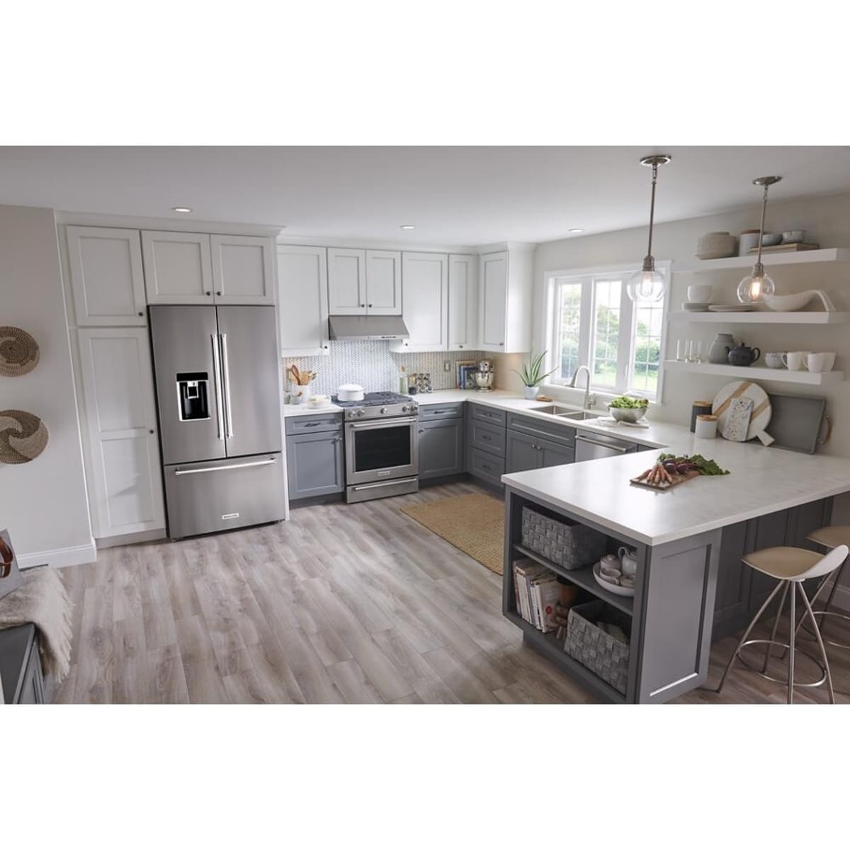KitchenAid KRFC704FPS 36 in. 23.8 cu. ft. French Door Refrigerator - alternate angle 7 | Varouj Appliances