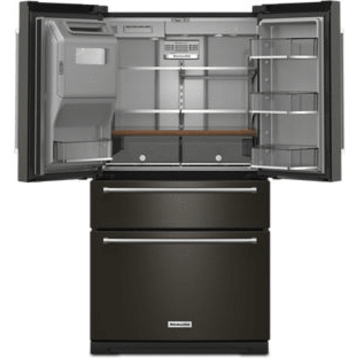 KitchenAid KRMF536RBS 36" Frestanding French Door Refrigerator Black Stainless Steel