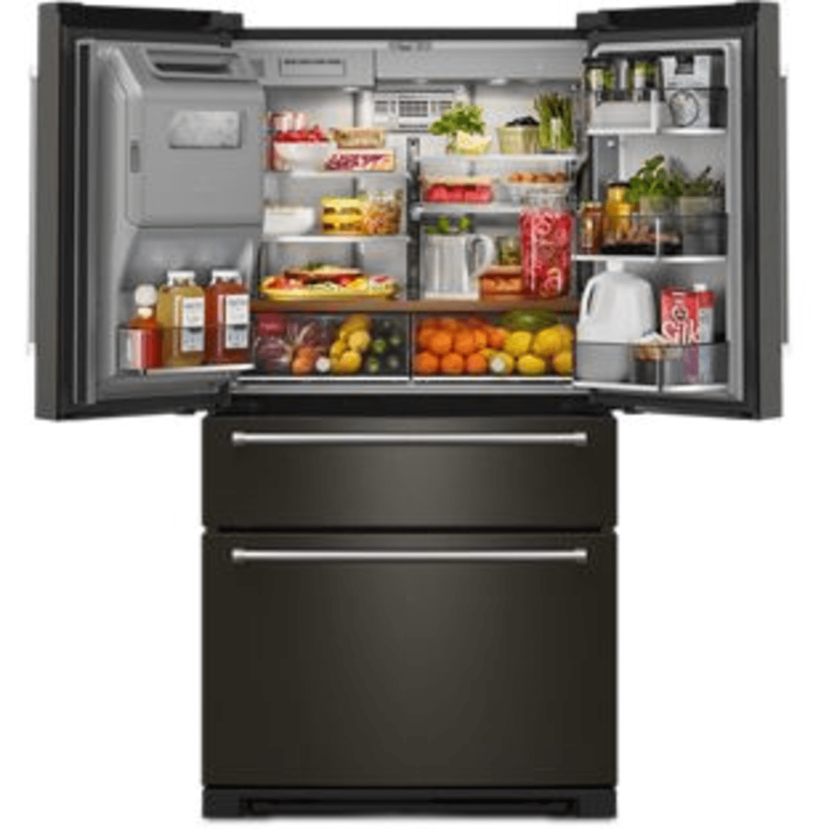 KitchenAid KRMF536RBS 36" Frestanding French Door Refrigerator Black Stainless Steel