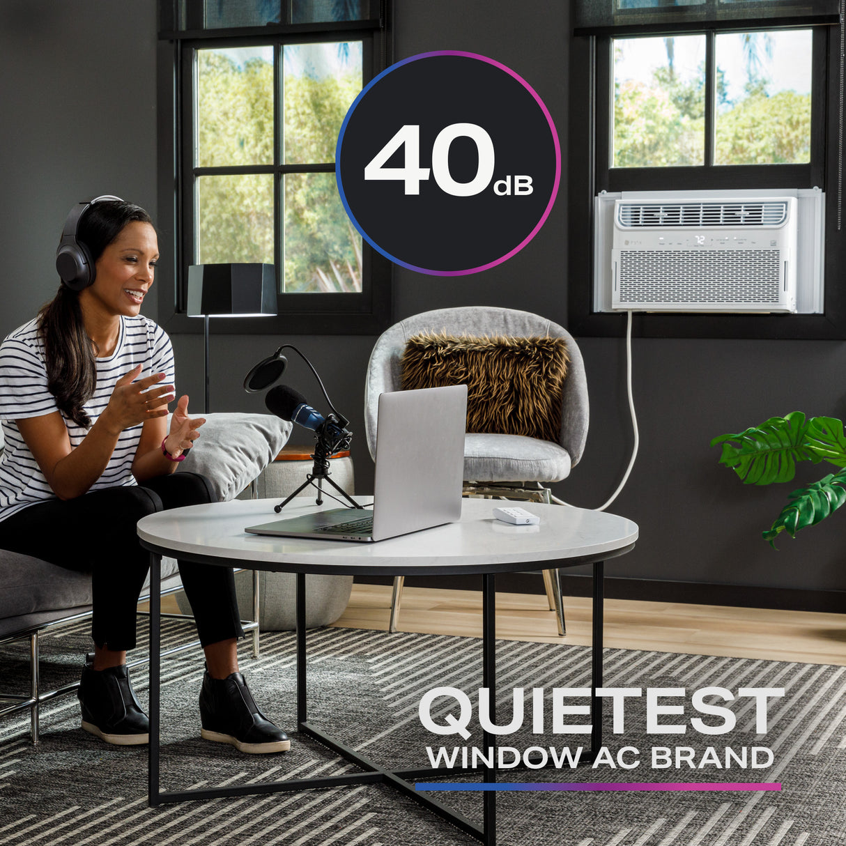 GE Profile(TM) ENERGY STAR(R) 10,100 BTU Inverter Smart Ultra Quiet Window Air Conditioner for Medium Rooms up to 450 sq. ft. - (AHTR10AC)