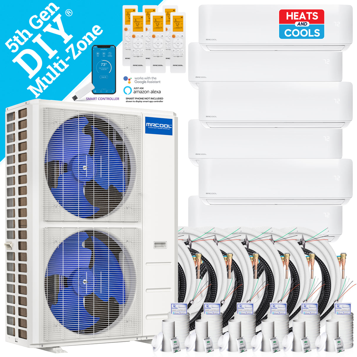 MRCOOL® 48k DIY 5th Generation 6 Zone Multi-Zone Mini-Split Condenser 230v