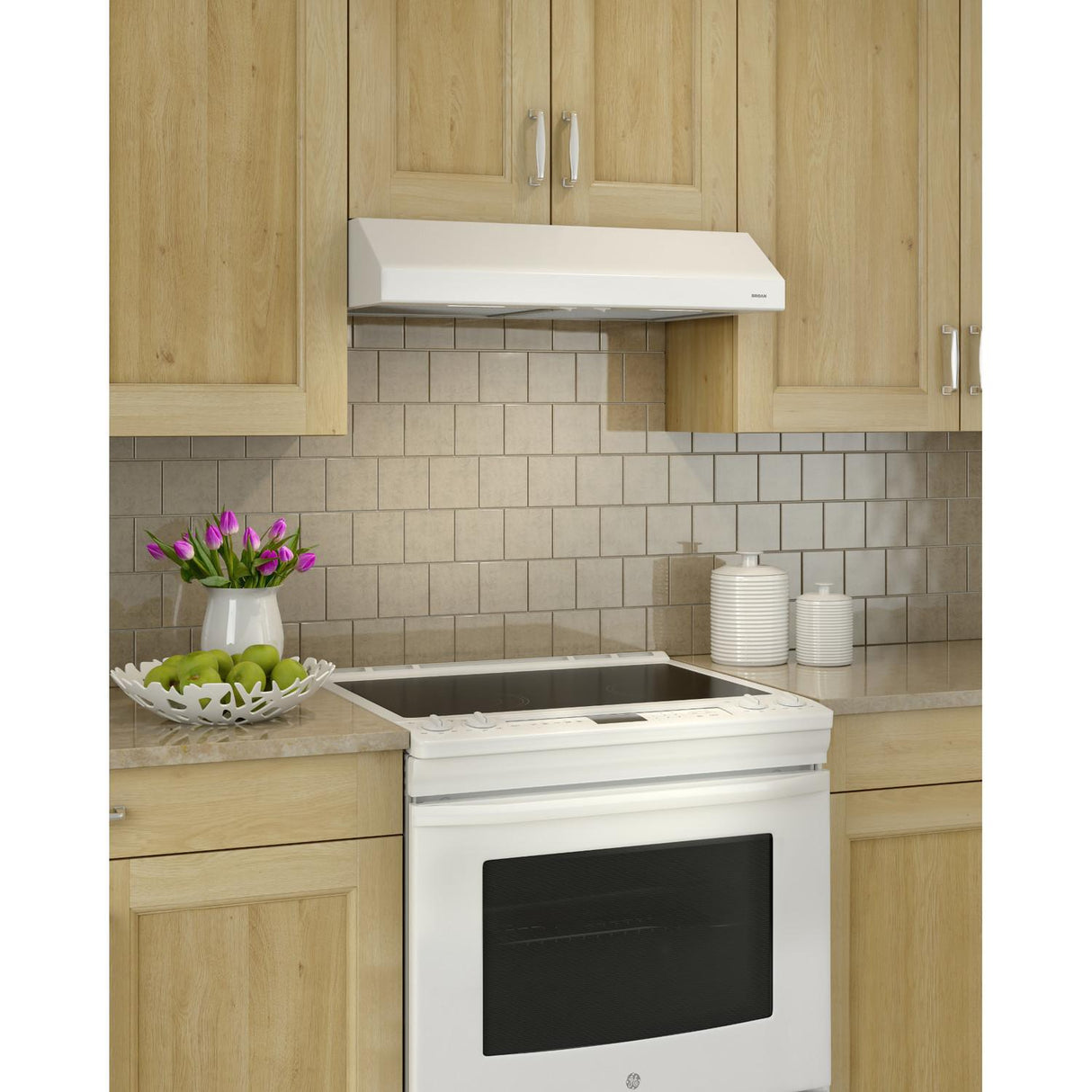 Broan(R) 36-Inch Convertible Under-Cabinet Range Hood, ENERGY STAR(R), 300 Max Blower CFM, White - (BCSEK136WW)