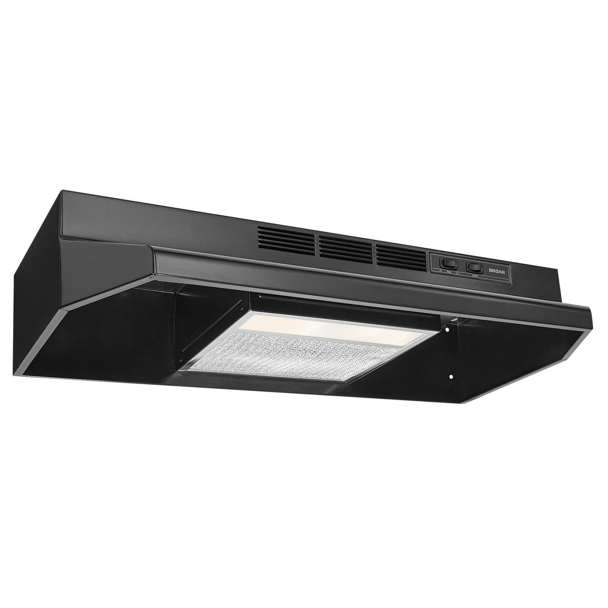 Broan(R) 30-Inch Convertible Under-Cabinet Range Hood w/ Easy Install System, 260 Max Blower CFM, Black - (BUEZ330BL)