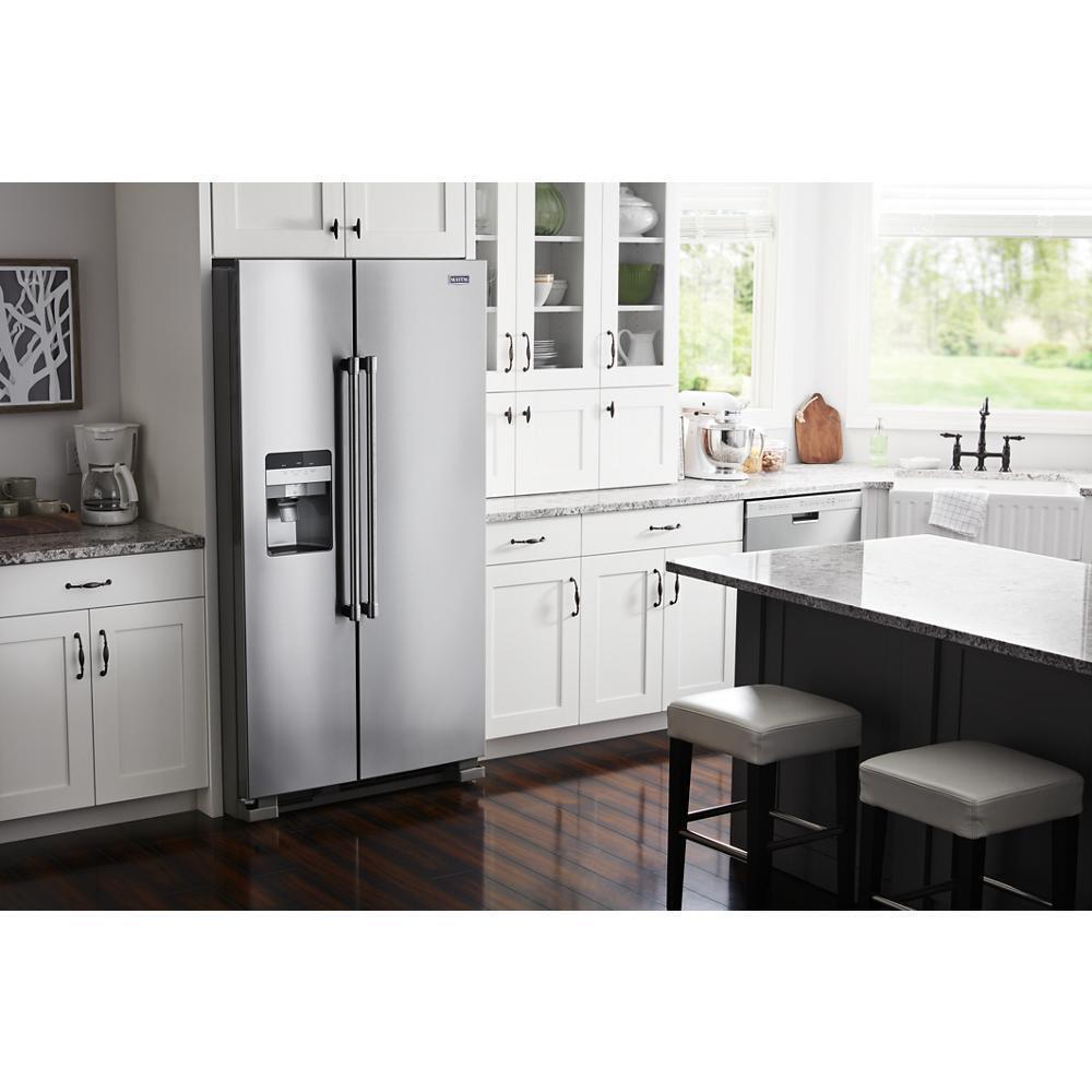 36-Inch Wide Side-by-Side Refrigerator with Exterior Ice and Water Dispenser - 25 Cu. Ft. - (MSS25C4MGZ)