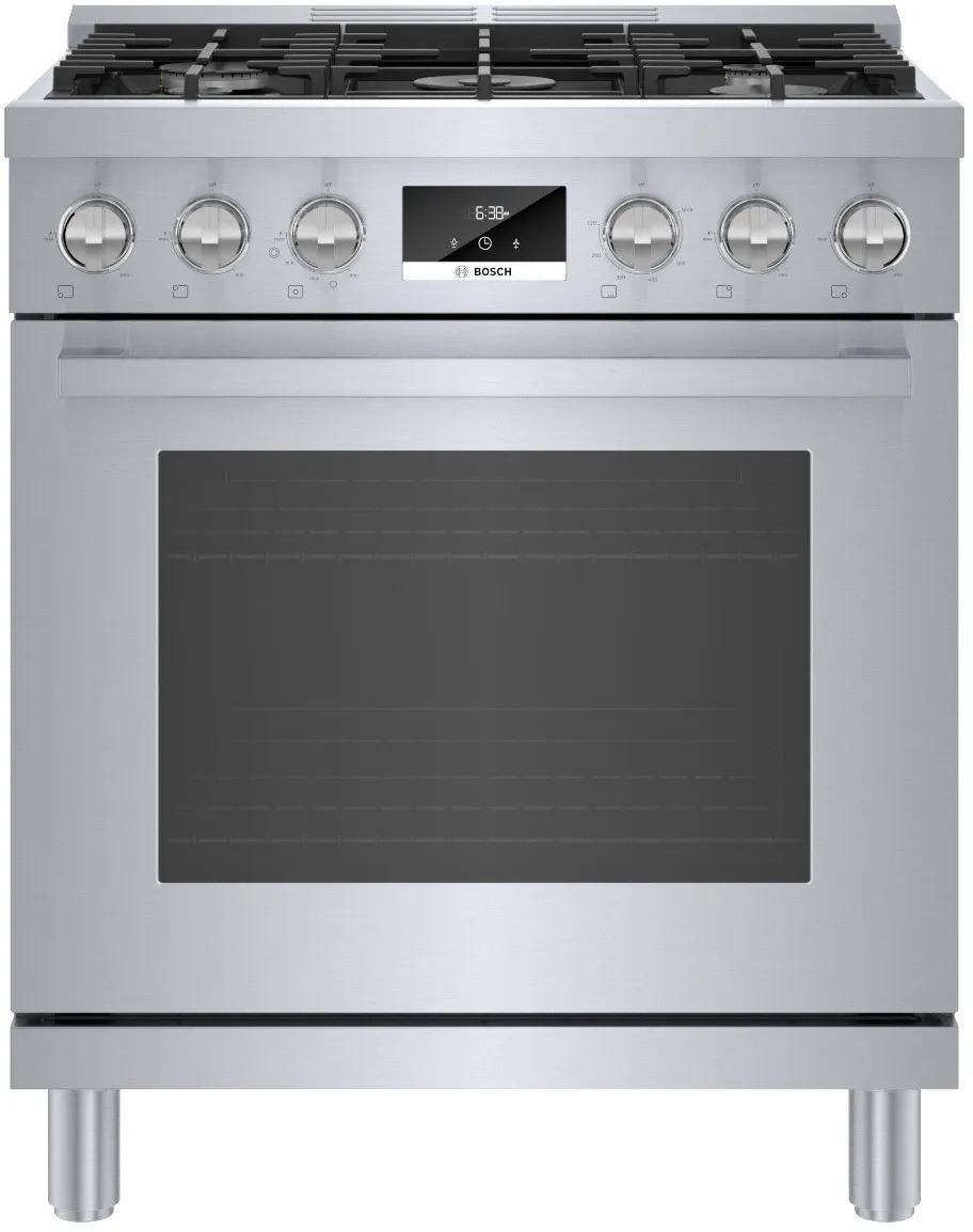 800 Series Dual Fuel Freestanding Range 30" Stainless Steel - (HDS8055U)