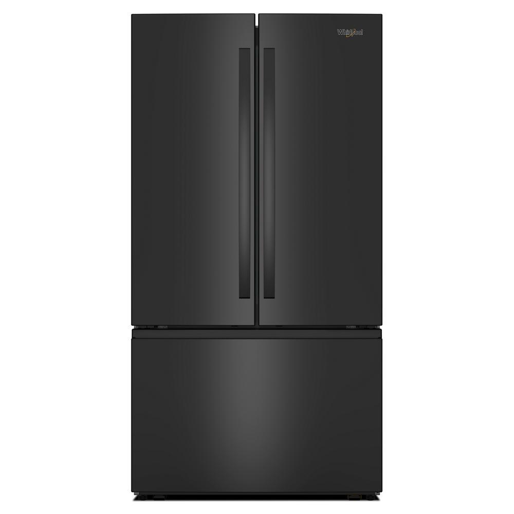 Whirlpool WRFF3136SB black French door refrigerator front view