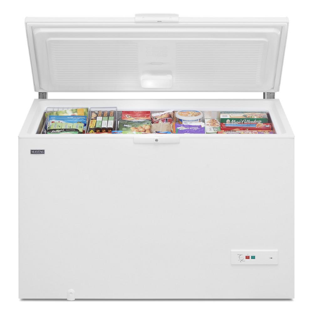 Maytag MZC5216LW chest freezer open