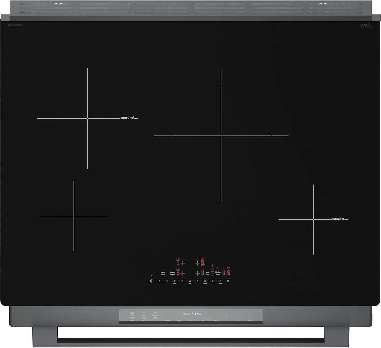 800 Series Induction Slide-in Range 30" Black Stainless Steel - (HII8047U)