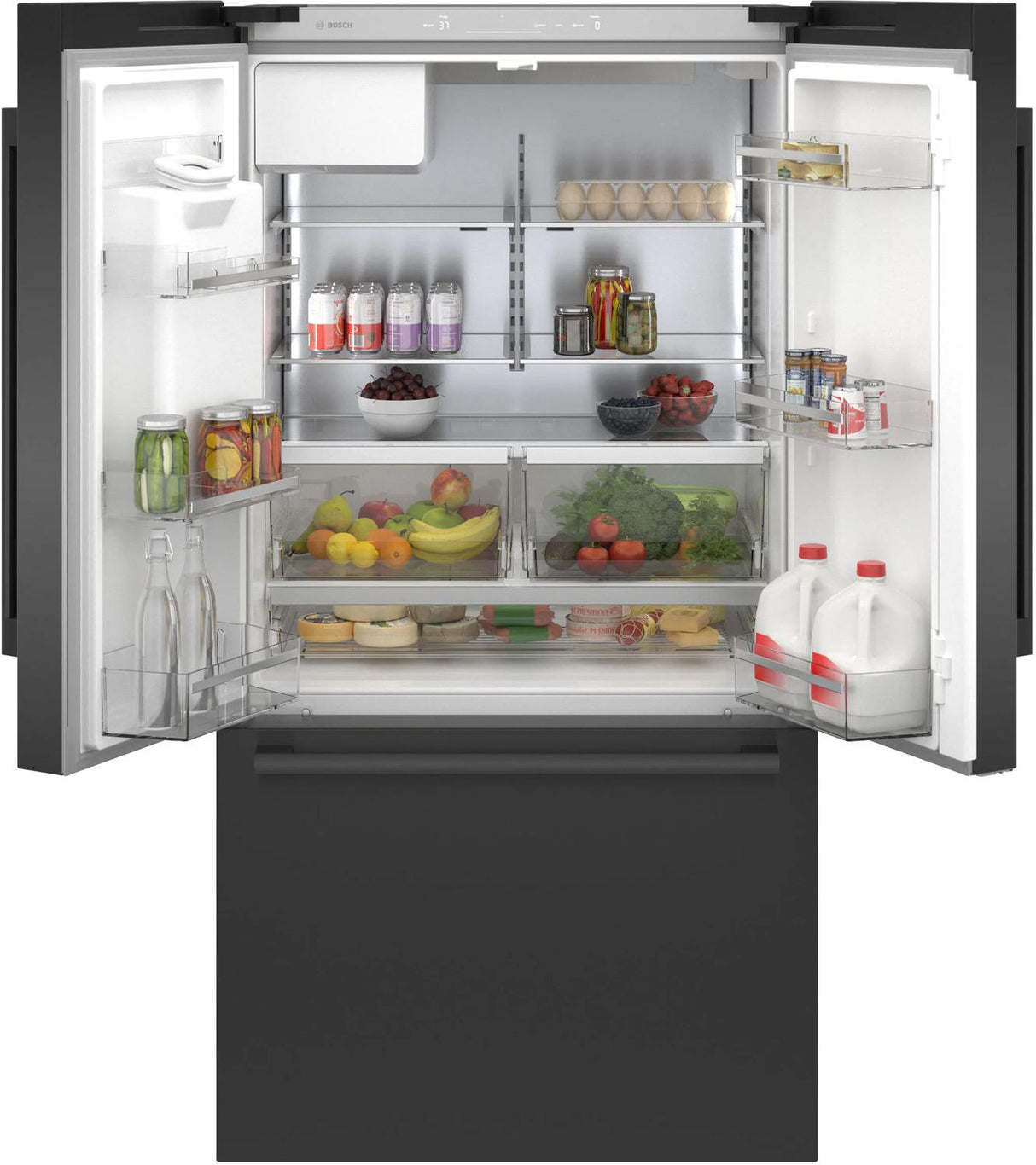 500 Series French Door Bottom Mount Refrigerator 36" Black Stainless Steel - (B36CD50SNB)