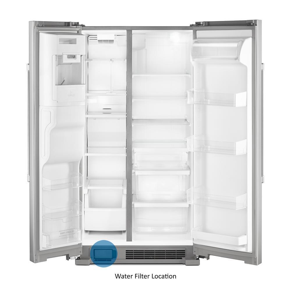 36-Inch Wide Side-by-Side Refrigerator with Exterior Ice and Water Dispenser - 25 Cu. Ft. - (MSS25C4MGZ)