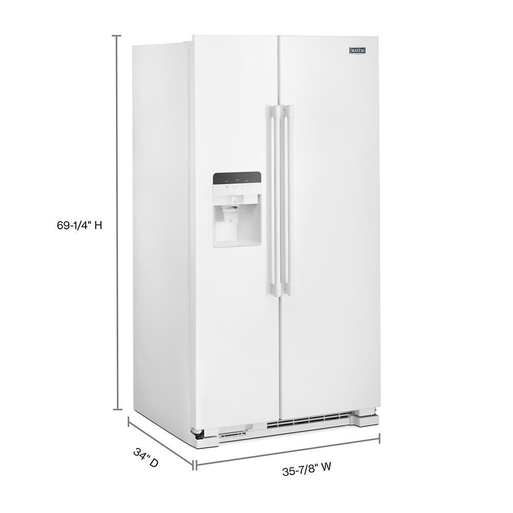 36-Inch Wide Side-by-Side Refrigerator with Exterior Ice and Water Dispenser - 25 Cu. Ft. - (MSS25C4MGW)