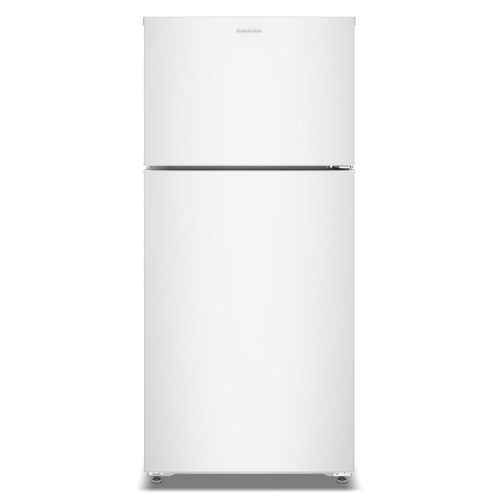 Amana ARTX2314TW white top-freezer refrigerator front view