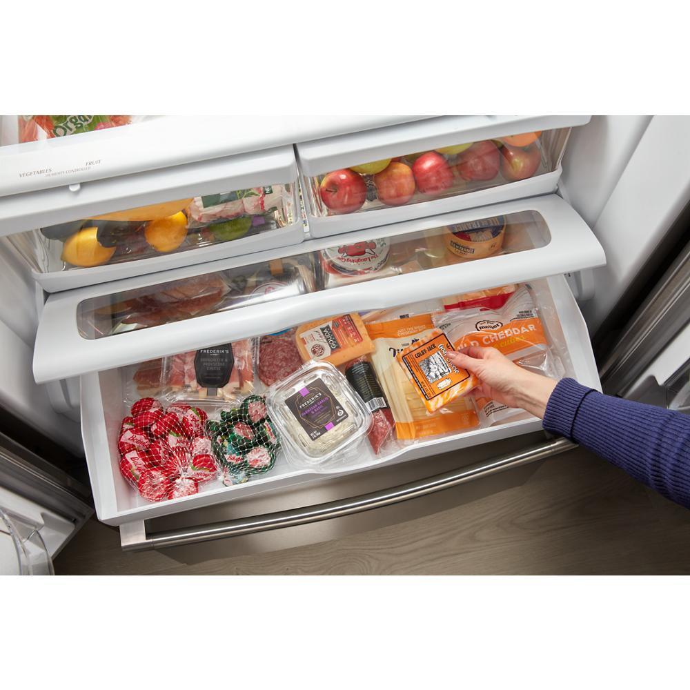 Maytag(R) 36 Inch Wide French Door Bottom Mount Refrigerator with Max Cool Setting - 25 Cu. Ft. - (MRFF4136RZ)