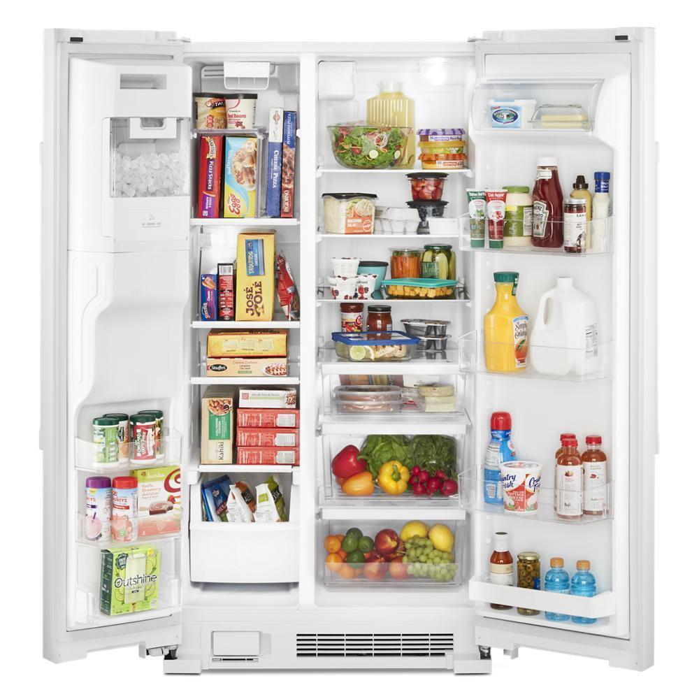 36-Inch Wide Side-by-Side Refrigerator with Exterior Ice and Water Dispenser - 25 Cu. Ft. - (MSS25C4MGW)