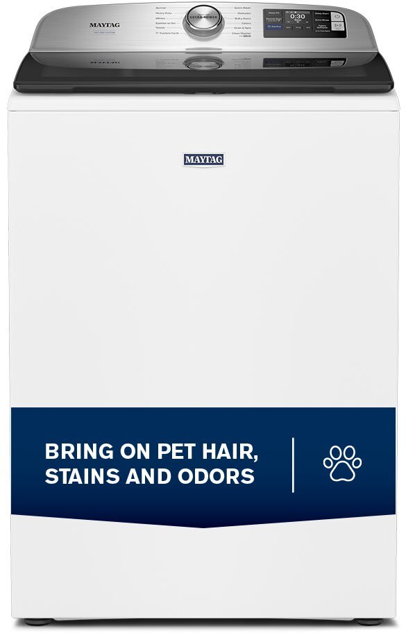 Maytag MTW7200RW white top load washer detail
