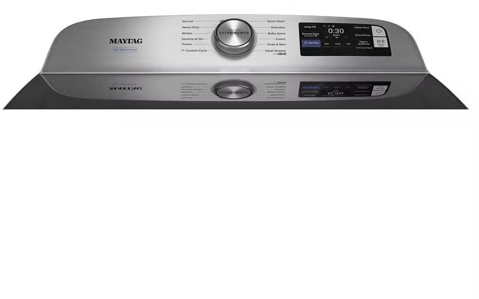 Maytag MTW7200RW white top load washer interior