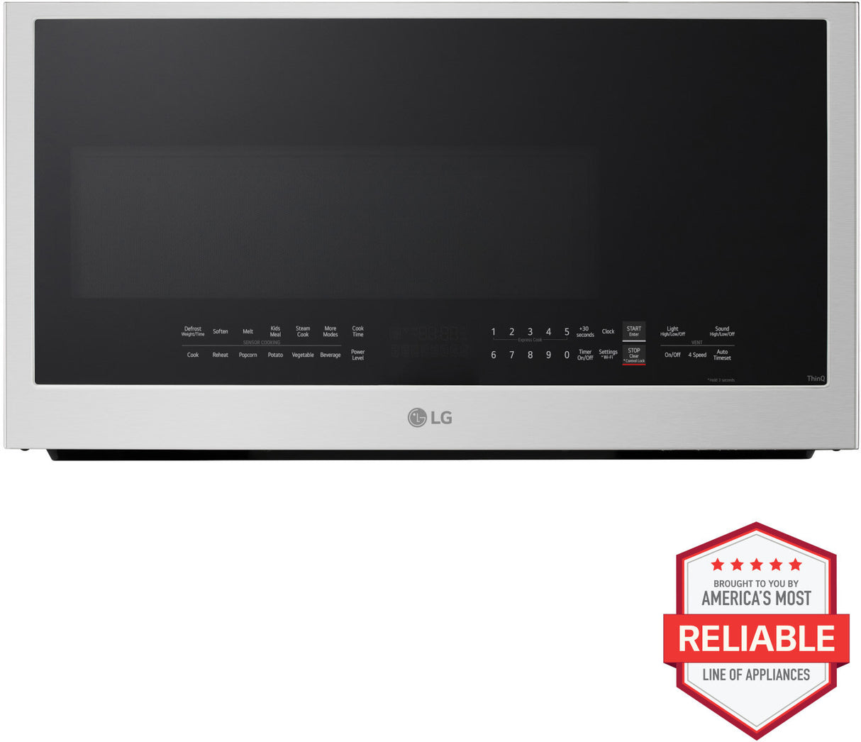 LG MVEL2035X over-the-range microwave product front