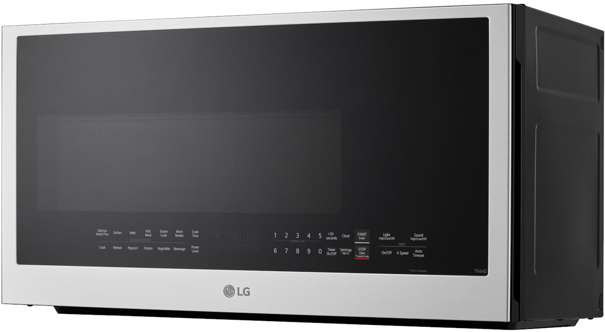 LG MVEL2035X over-the-range microwave left angle