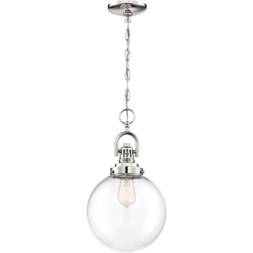 Nuvo Lighting 60-6672 Skyloft Mini Pendant - Polished Nickel / Clear
