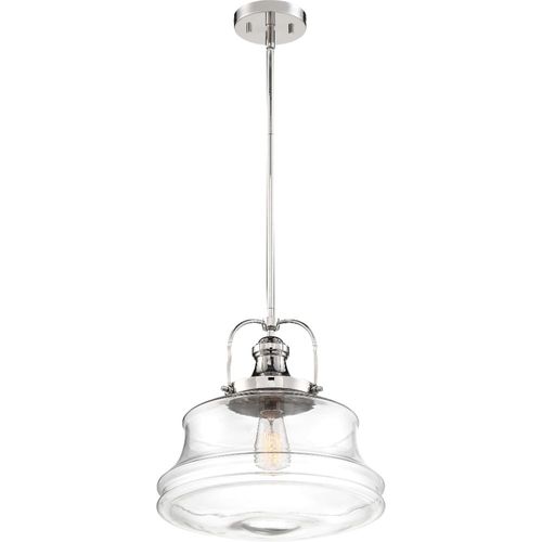 Nuvo Lighting 60-6758 Basel Down Light Pendant - Polished Nickel / Clear