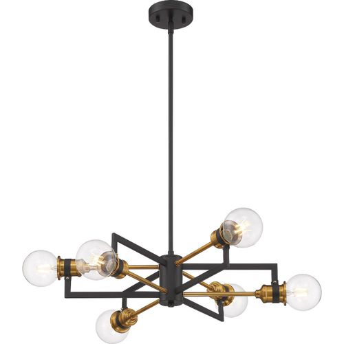 Nuvo Lighting 60-6976 Intention Entrance / Foyer Pendant - Warm Brass / Black