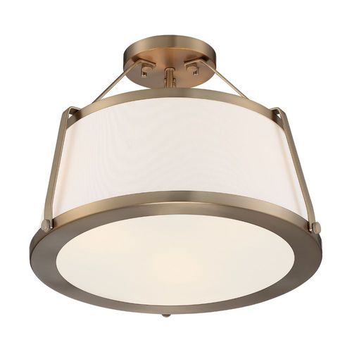 Nuvo Lighting 60-6997 Cutty Semi Flush Mount Ceiling Light - Burnished Brass