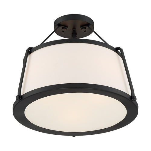 Nuvo Lighting 60-6998 Cutty Semi Flush Mount Ceiling Light - Matte Black