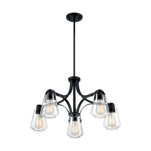Nuvo Lighting 60-7105 Skybridge Mid Sized Chandelier - Matte Black