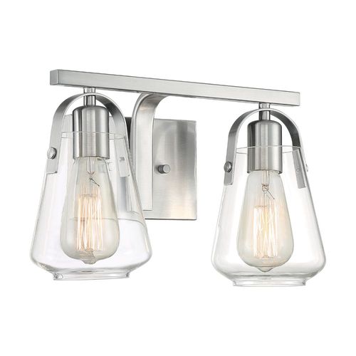 Nuvo Lighting 60-7112 Skybridge 2 Bulb Bathroom Light - Brushed Nickel