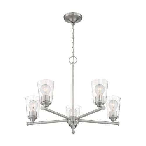 Nuvo Lighting 60-7185 Bransel Mid Sized Chandelier - Brushed Nickel
