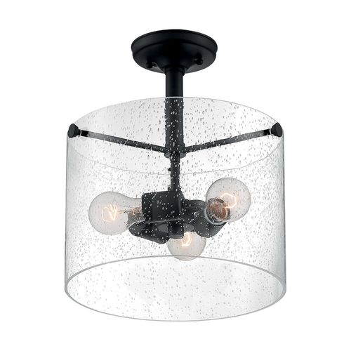 Nuvo Lighting 60-7288 Bransel Semi Flush Mount Ceiling Light - Matte Black