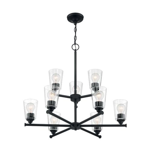 Nuvo Lighting 60-7289 Bransel Mid Sized Chandelier - Matte Black