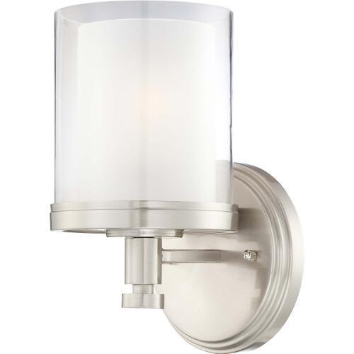 Nuvo Lighting 60-4641 Decker 1 Bulb Wall Sconce - Brushed Nickel