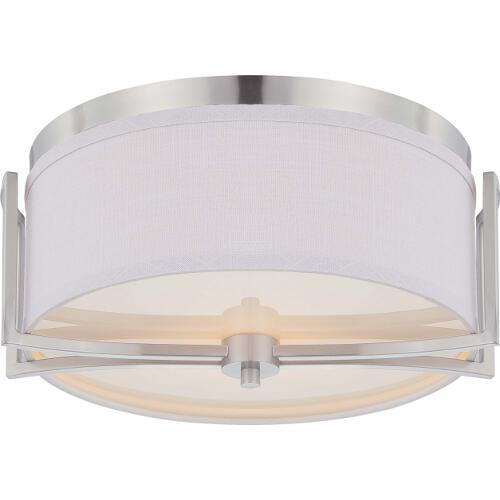 Nuvo Lighting 60-4761 Gemini Flush Mount Ceiling Light - Brushed Nickel