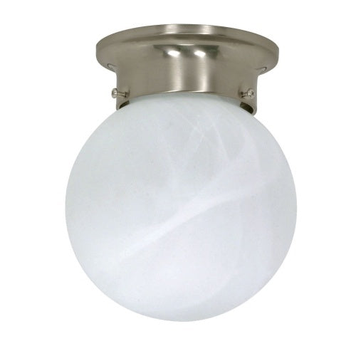 Nuvo Lighting 60-257 Flush Mount Ceiling Light - Brushed Nickel / Alabaster