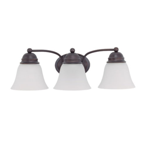 Nuvo Lighting 60-3167 Empire 3 Bulb Bathroom Light - Mahogany Bronze / Frosted