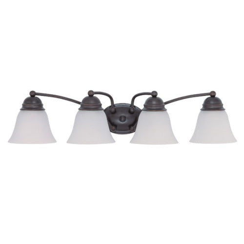 Nuvo Lighting 60-3168 Empire 4 or more Bulb Bathroom Light - Mahogany Bronze / Frosted