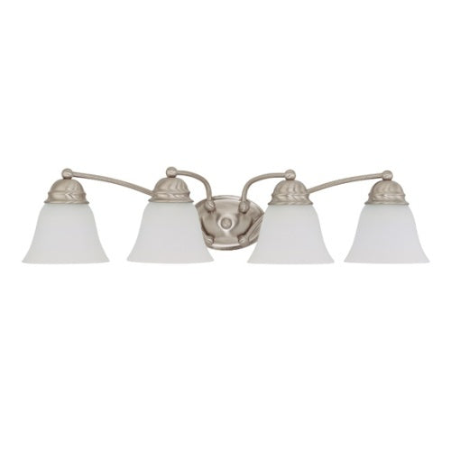 Nuvo Lighting 60-3277 Empire 4 or more Bulb Bathroom Light - Brushed Nickel / Frosted