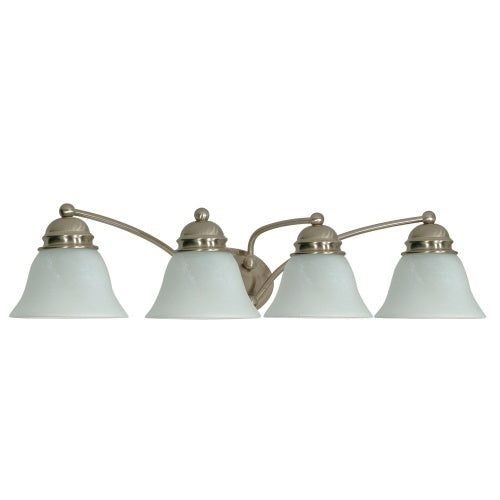 Nuvo Lighting 60-343 Empire 4 or more Bulb Bathroom Light - Brushed Nickel / Alabaster