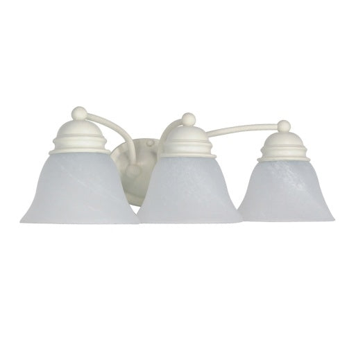 Nuvo Lighting 60-354 Empire 3 Bulb Bathroom Light - Textured White / Alabaster