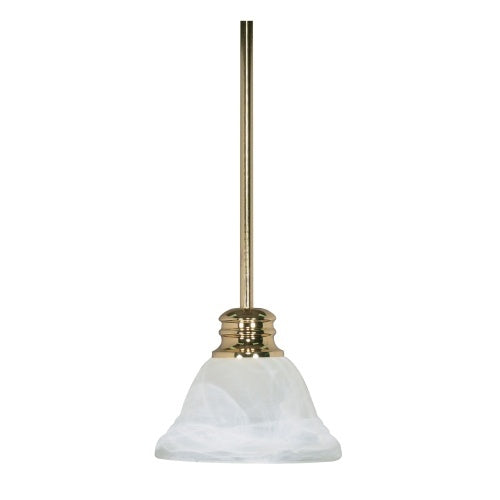 Nuvo Lighting 60-367 Empire Mini Pendant - Polished Brass / Alabaster