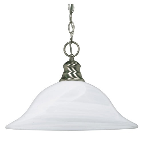 Nuvo Lighting 60-390 Down Light Pendant - Brushed Nickel / Alabaster