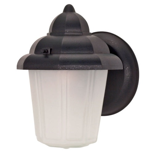 Nuvo Lighting 60-641 Hood Outdoor Entrance Wall Light - Textured Black