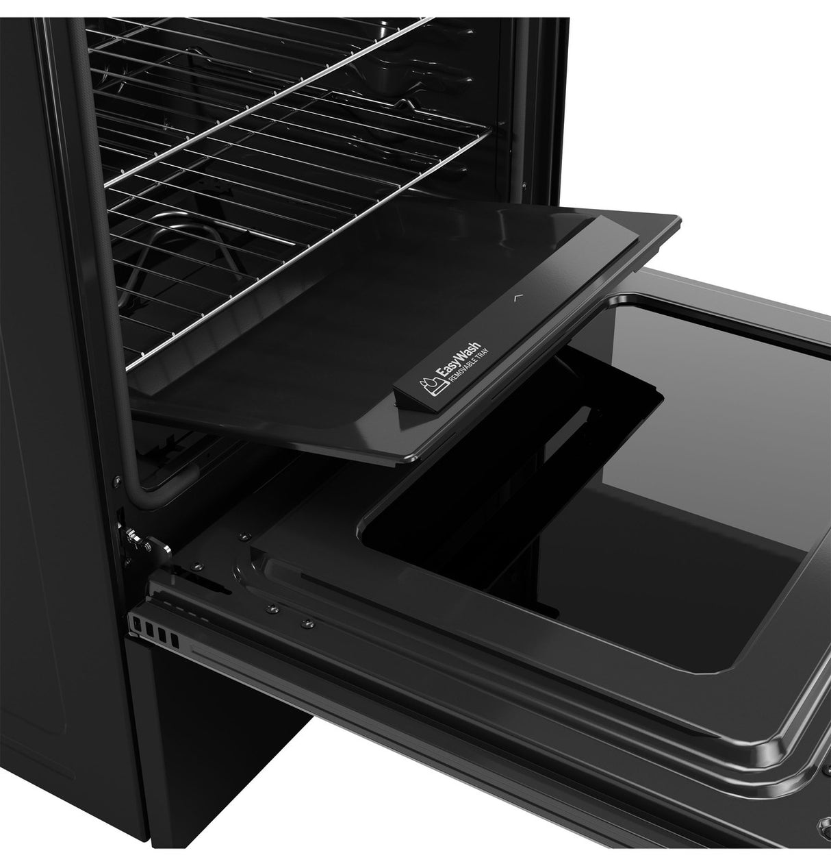 GE GRF600AVBB electric range - EasyWash oven tray