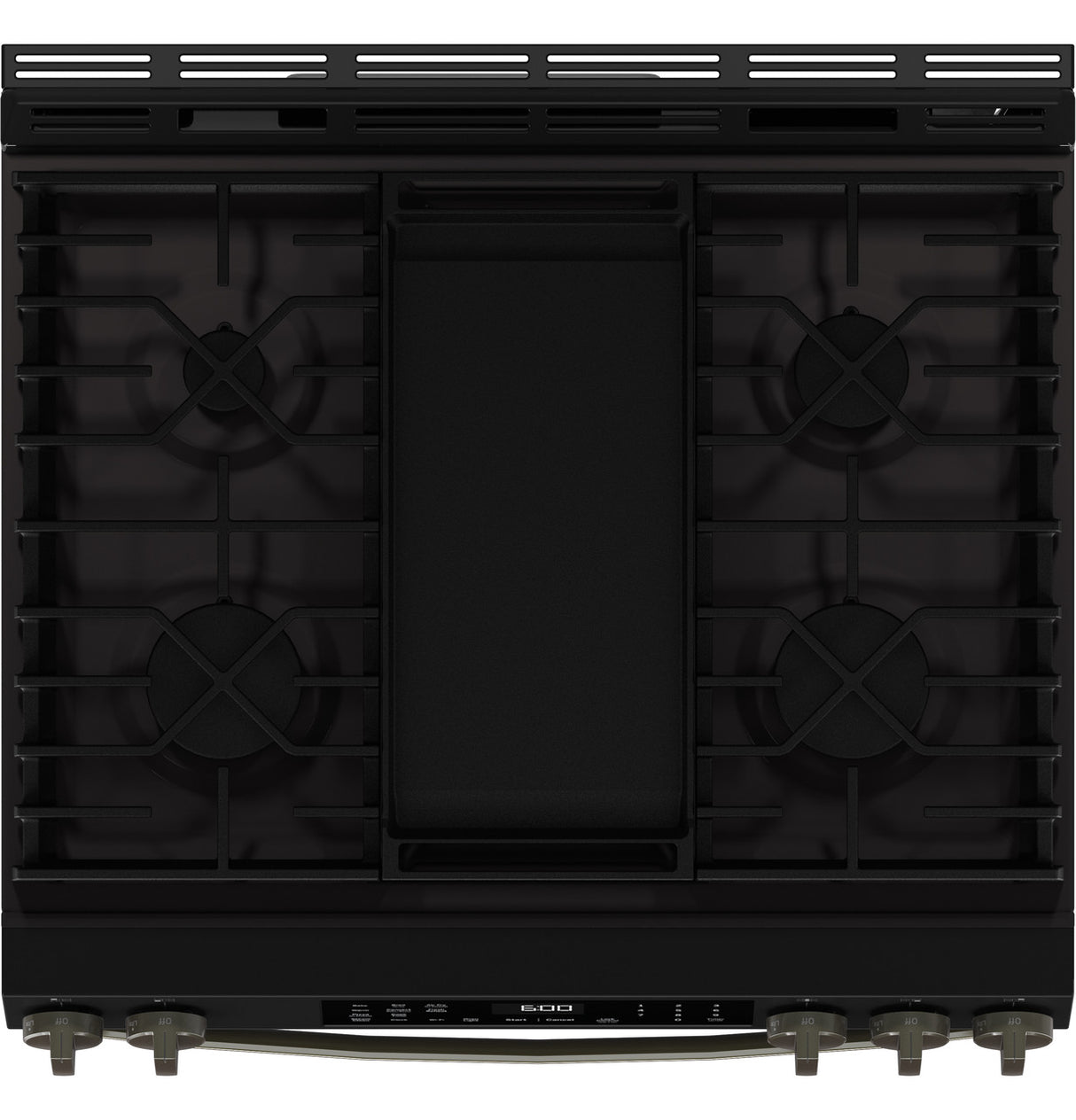 GE 30" Slide-In Front-Control Convection Gas Range with Air Fry – Slate (GGS600AVDS)
