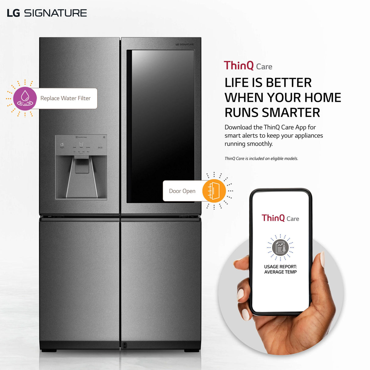 LG SIGNATURE 23 cu. ft. Smart wi-fi Enabled InstaView(R) Door-in-Door(R) Counter-Depth Refrigerator - (URNTC2306N)